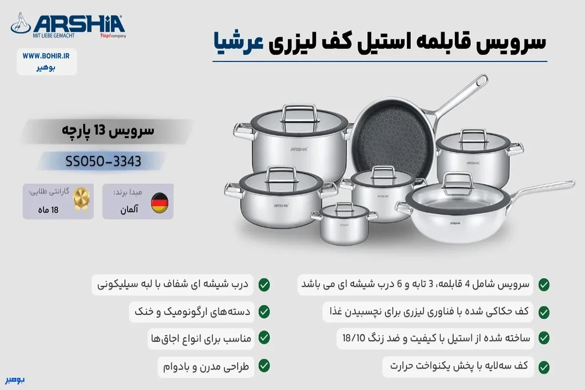 معرفی جدیدترین مدل های قابلمه لیزری 1404| نوآوری در آشپزی