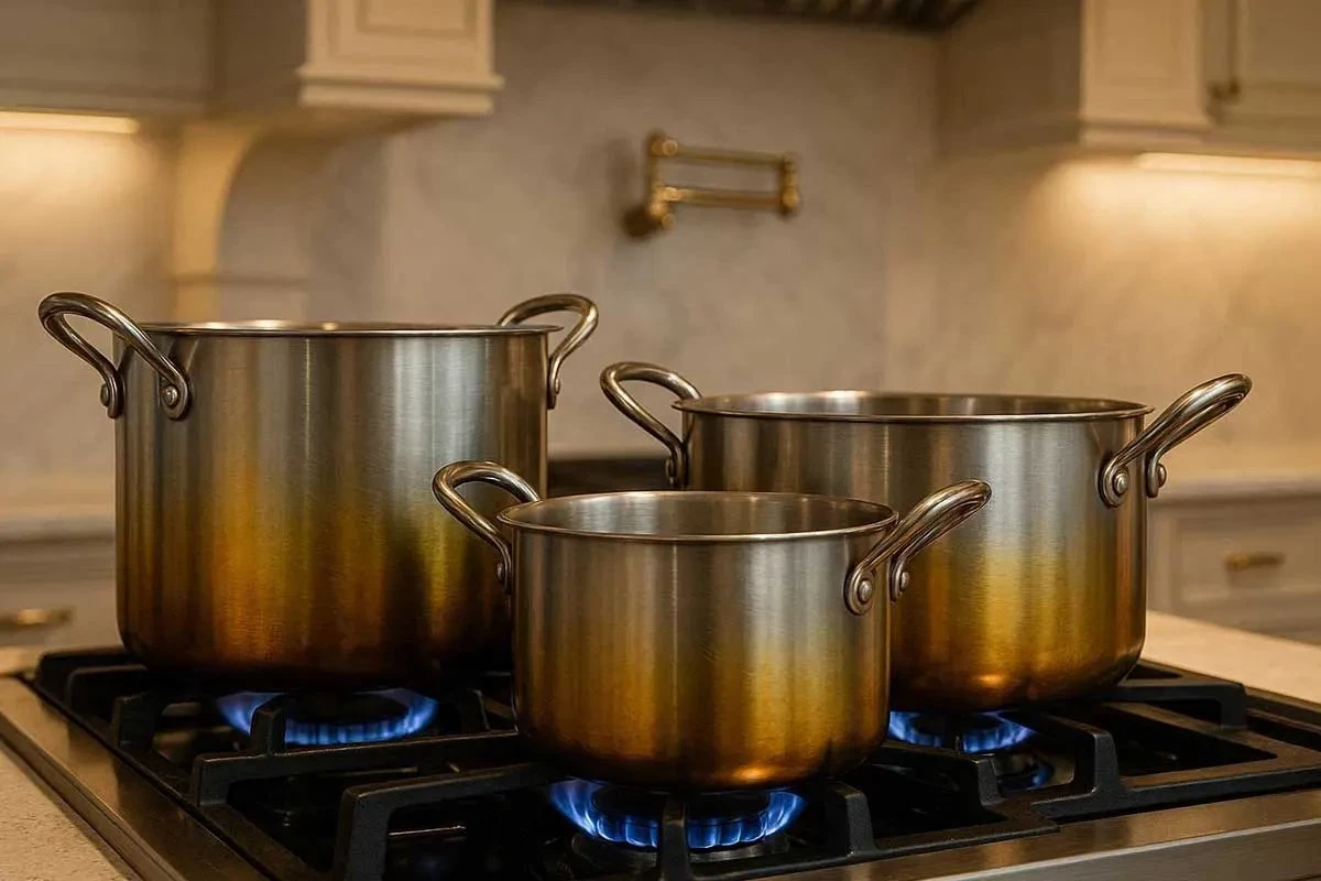 علت زرد شدن و تغییر رنگ قابلمه استیل چیست؟