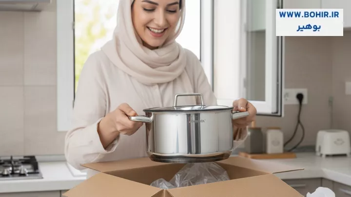 قابلمه تک استیل کف لیزری 20 سانتی عرشیا مدل SS050-3169