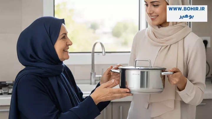 قابلمه تک استیل کف لیزری 18 سانتی عرشیا مدل SS050-3538