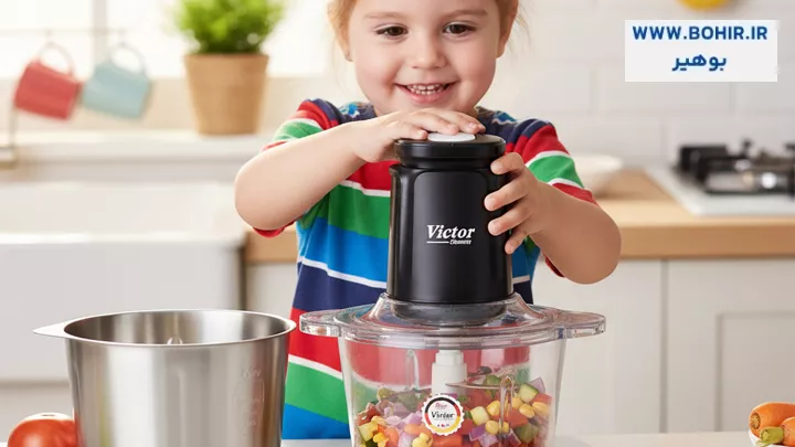 خردکن دوکاسه و حرفه ای ویکتور مدل VK-1007CH