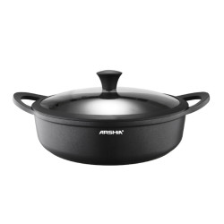 ماهیتابه دو دسته چدن تیتانیوم 36 سانتی‌ عرشیا مدل CO498-3119