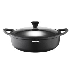 ماهیتابه دو دسته چدن تیتانیوم 28 سانتی‌ عرشیا مدل CO498-3117