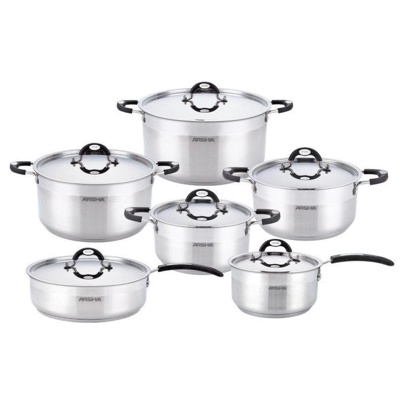 قیمت خرید  سرویس قابلمه 12 پارچه استیل عرشیا مدل SS478-3319