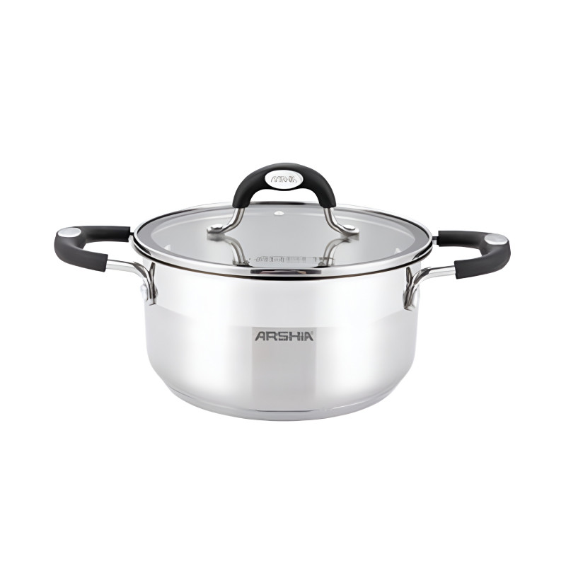  قیمت خرید  قابلمه دو درب 24 سانت استیل عرشیا مدل SS478-3080