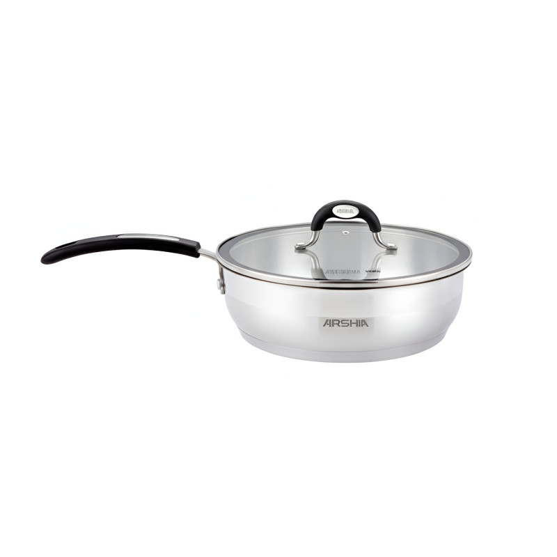  قیمت خرید  ماهی تابه تک دسته دو درب 28 سانت استیل عرشیا مدل SS478-3085
