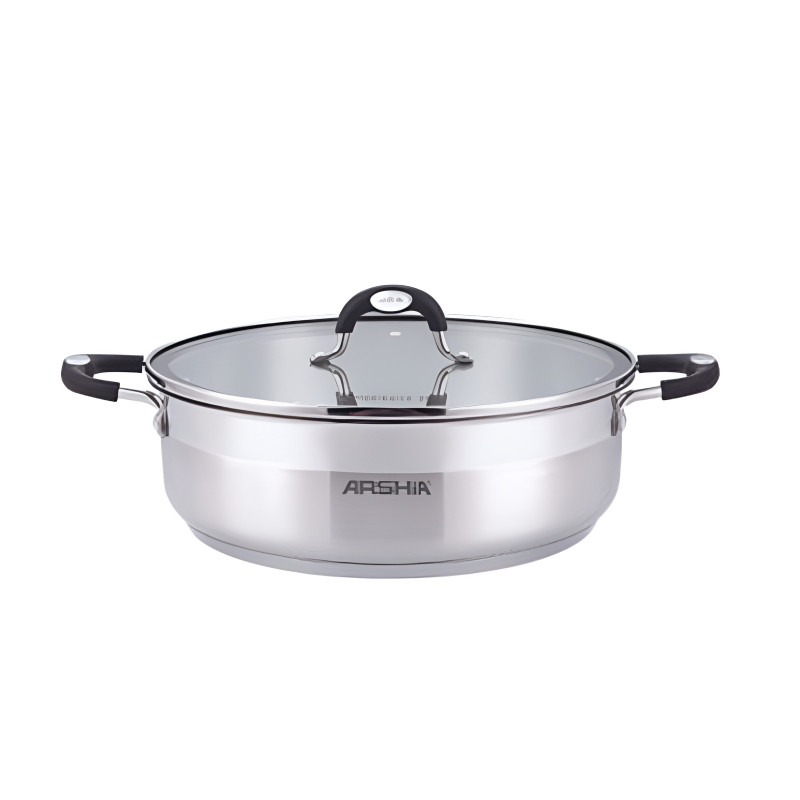  قیمت خرید  ماهی تابه دو دسته و دو درب 32 سانت استیل عرشیا مدل SS478-3089