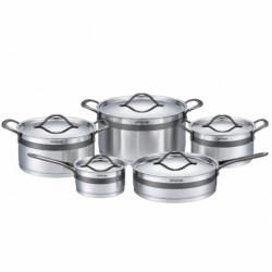 سرویس قابلمه 10 پارچه استیل تیتانیوم عرشیا مدل SS762-3041