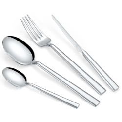 سرویس قاشق چنگال استیل مات 18 نفره 95 پارچه عرشیا مدل TM278S-3405
