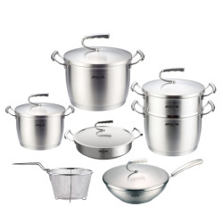 سرویس قابلمه استیل 12 پارچه عرشیا مدل SS612-3001 سرویس قابلمه استیل 12 پارچه عرشیا مدل SS612-3001