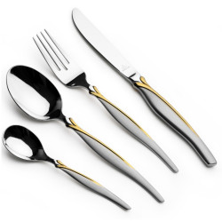  قیمت خرید مشخصات سرویس قاشق چنگال 18 نفره 95 پارچه عرشیا مدل TM145GS-3356
