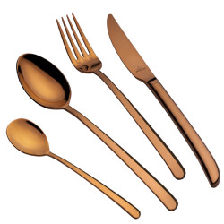  قیمت خرید مشخصات سرویس قاشق و چنگال رز گلد براق 18 نفره 95 پارچه عرشیا مدل TM548R-3460