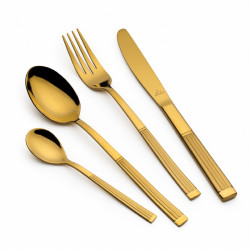 سرویس قاشق چنگال استیل 12 نفره 128 پارچه عرشیا مدل TM287GGS-2792
