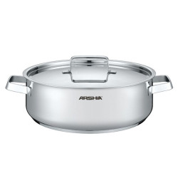 ماهیتابه دو دسته 28 سانت استیل عرشیا مدل SS768-3670 ماهیتابه دو دسته 28 سانت استیل عرشیا مدل SS768-3670