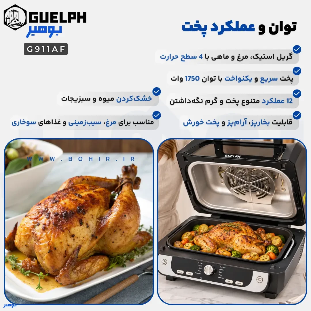 G911AF گریل ایرفرایر گلف مدل G911AF گریل ایرفرایر گلف مدل