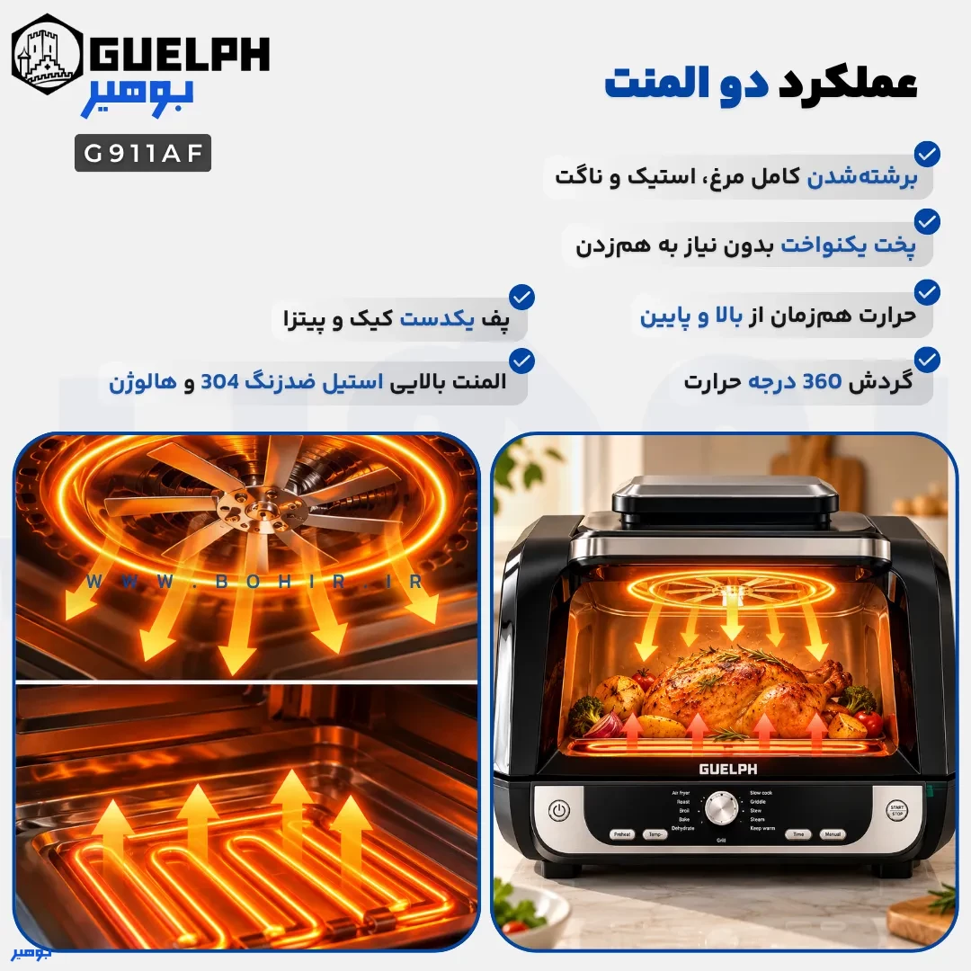 سرخکن دو المنت گلف مدل G911AF سرخکن دو المنت گلف مدل G911AF